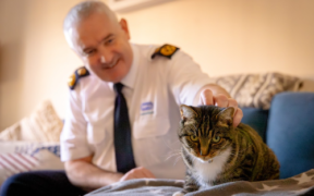 RSPCA Officer with rescued cat