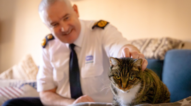 RSPCA Officer with rescued cat