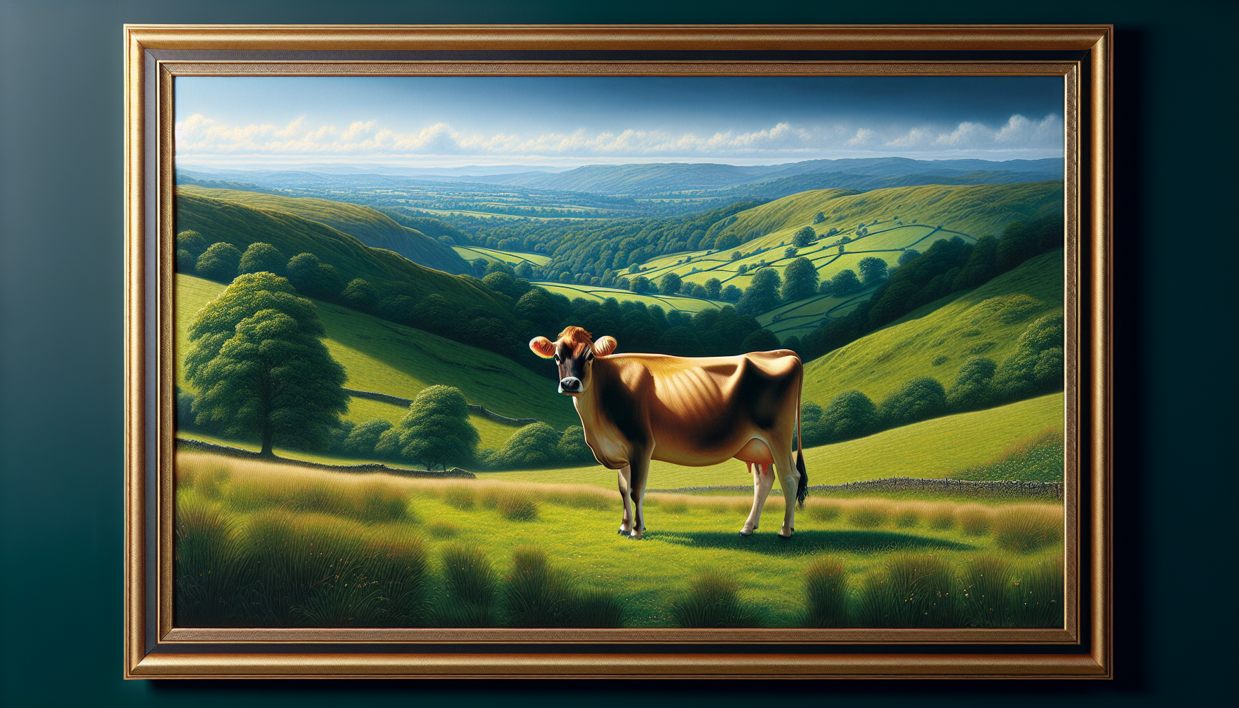 painting of a jersey cow